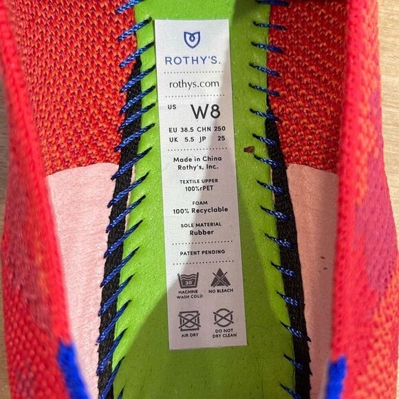 ROTHY’S Red Camo‎ Round Toe Loafers Slip-On Flats Shoes Women’s 8 - Picture 5 of 7